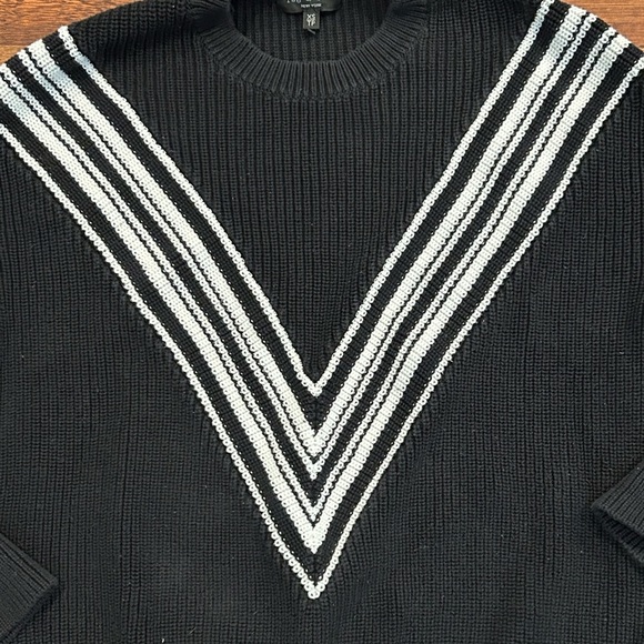 Rag & Bone Alps Cotton Crew Oversized Midweight Sweater in Black Size XS - Picture 2 of 6